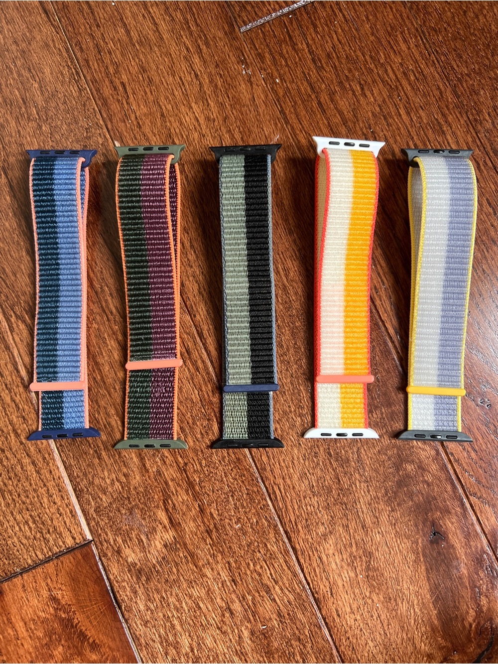 5 Woven 45mm Apple Watch Bands - Multi Color